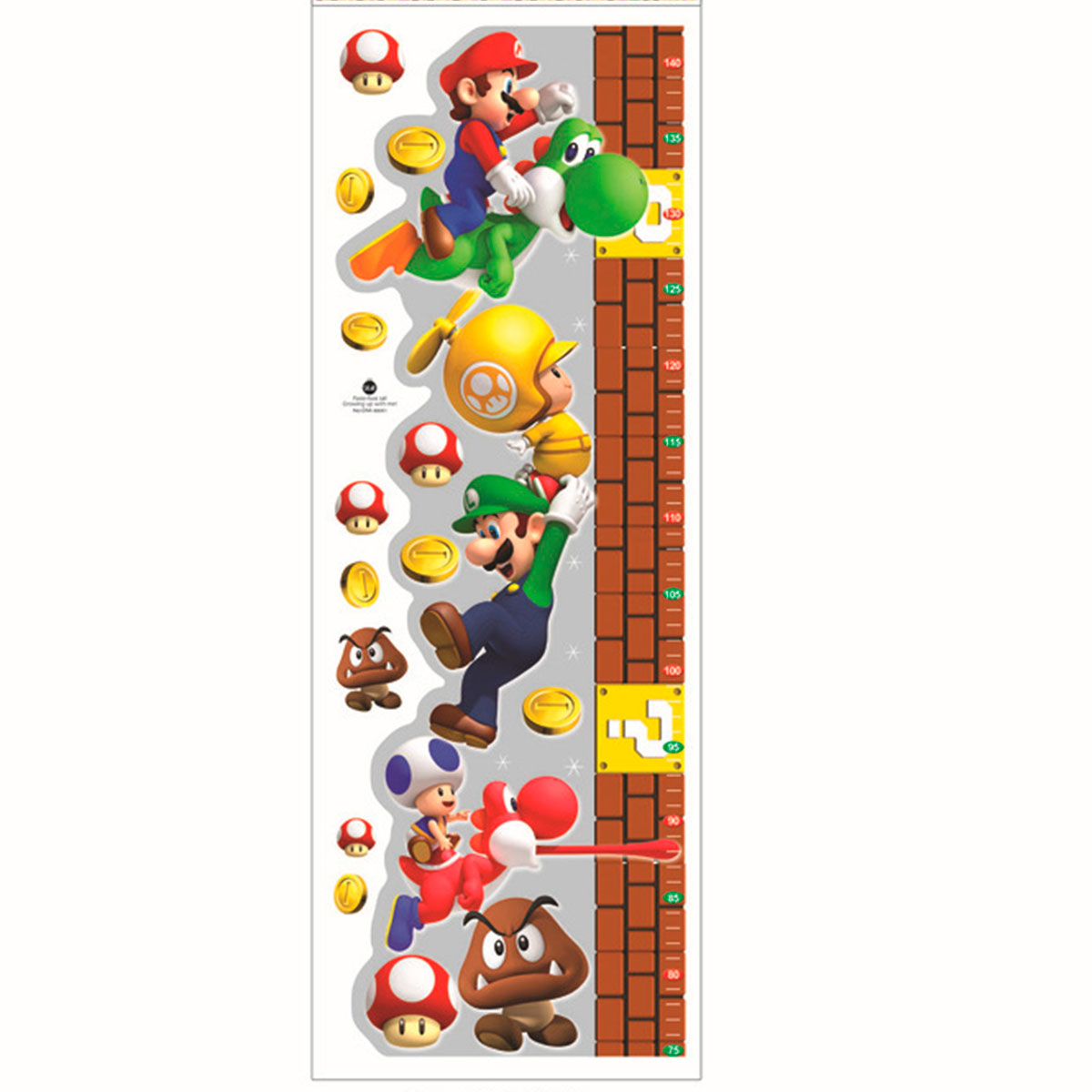 NerdMania Home& Office Diversos Adesivo de parede Régua de crescimento Super Mario Adesivo Emagrecedor Funciona ~ NerdMania Home& Office Diversos Adesivo de parede Régua de crescimento Super Mario